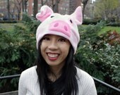 Waddels the pig Gravity Falls Mable Pines Fleece Hat Manga Cosplay Skiing Snowboarding
