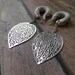 Silver Leaf Gauged Earrings