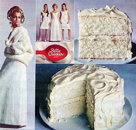 Betty Draper Mod Sixties Betty Crocker White Cake Advertisement