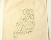 Owl Tote bag, handscreenprinted, ORGANIC and FAIRTRADE cotton