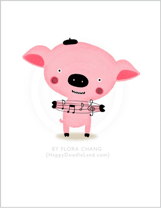 Music Piggy - Print