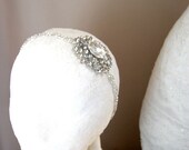 Crystal Bridal Headband - NOELLE with Brooch