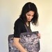 Hand Dyed Canvas Tote - Chalcedony Print on Eco Friendly Cotton