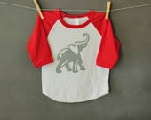Elephant - 3/4 Sleeve Raglan T-shirt - American Apparel - Babies