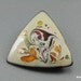 Copper & Enamel Abstract Modern Brooch Pin Seventies
