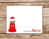 SET of 8 GUMBALL Machine, Bubble Gum Note Card : Personalized Stationery Notecards Il_170x135