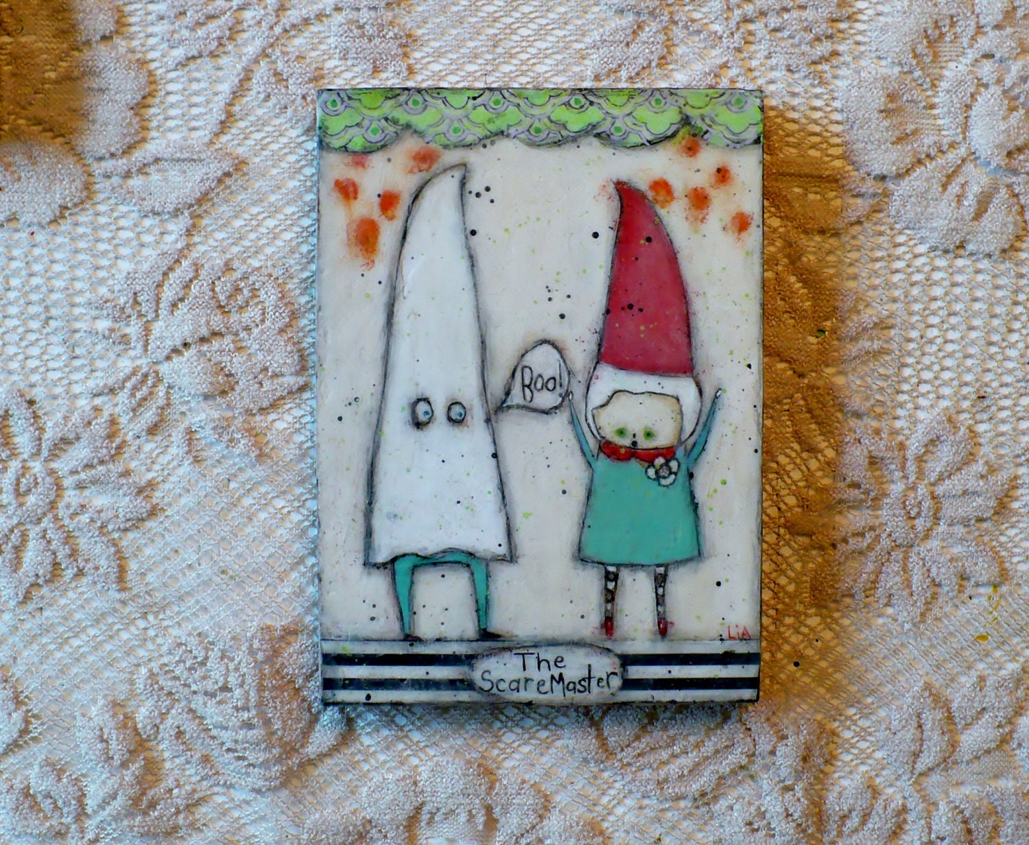 Nursery art, baby nursery decor, nursery wall art, nursery gnome, kids art, baby art, nursery Frightened Gnome