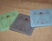 Vitruvian Man coaster - made to order