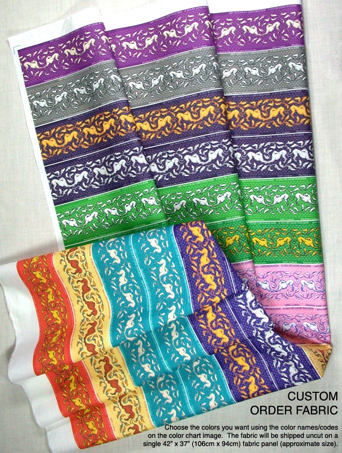 Art Nouveau Greyhound Fabric panel, your choice of colors - will custom print