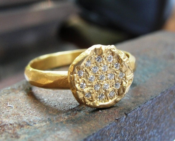 Diamonds Engagement Ring, Gold Ring, Gold Engagement Ring, Alternative Engagement Ring