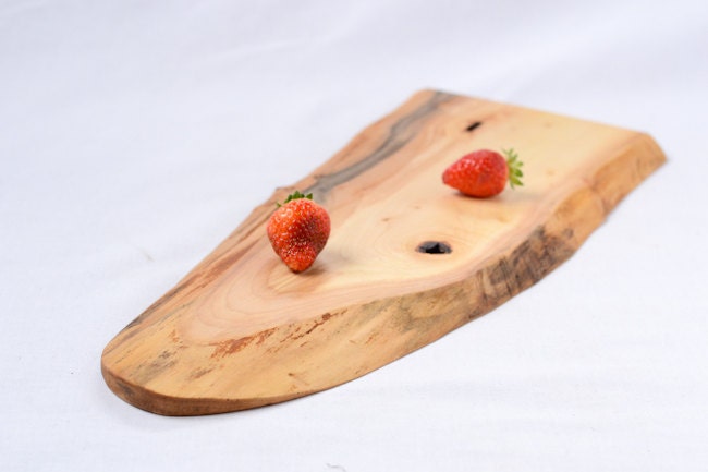 Natural Edge Salvaged Maple Serving Board 735, Ready to Ship