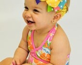 Fishy Boutique Bow with Spikes (Large)