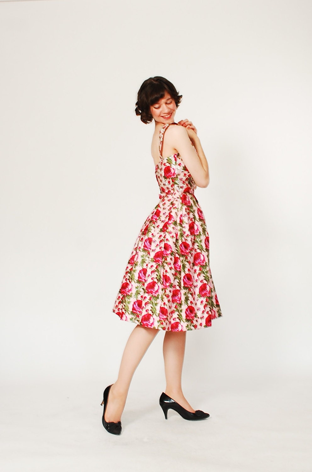 60s Party Dress - 1960s Dress - Kiss from a Rose