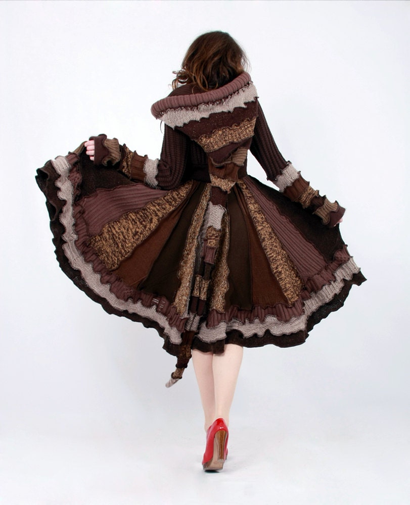 Autumn Sweater Coat - Upcycled Dream Coat - Custom Deposit for Kim C