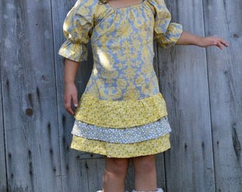 INSTANT DOWNLOAD- Maggie Dress (Sizes 12/18 months to 8) PDF Sewing Pattern and Tutorial