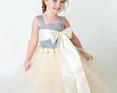 15% OFF with code SAVE15 - Anastasia Flower Girl Tutu Dress with Customizable Sash
