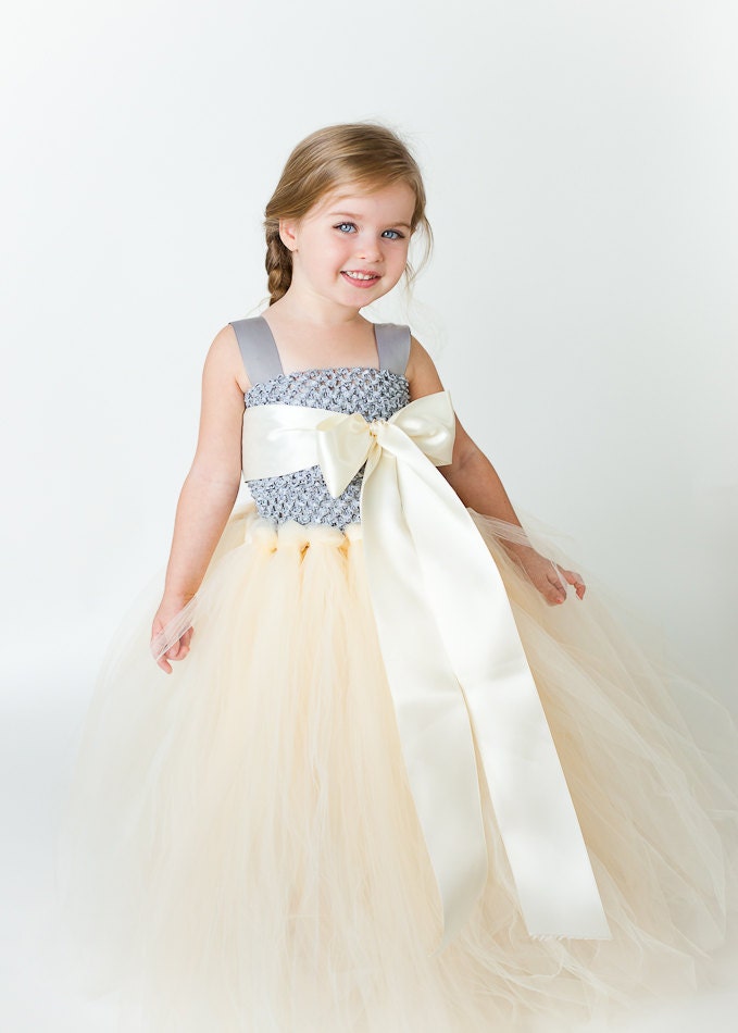 Anastasia Flower Girl Tutu Dress with Customizable Sash