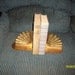 Free Shipping--2 Vintage Brass Oriental Fan Shaped Bookends