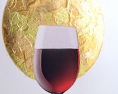 WIneglass Ikon (5x7) - Everyday Miracles Series - Limited Edition Gold foil print