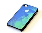 Abstract Watercolor iPhone Case - Blue Green