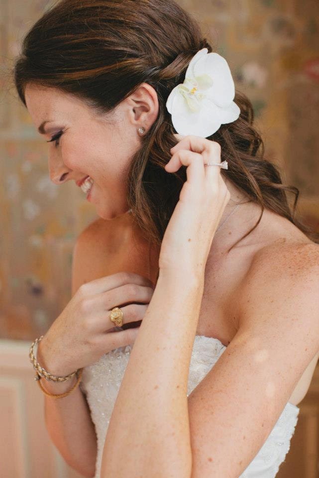 Orchid Hair Pin - Ivory Orchid Real Touch Hair Pin