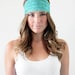 MINT lace headband, urban turban, headwrap, gym, mint lace, mint headwrap, light blue green headband