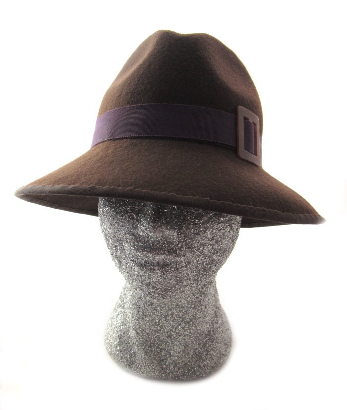 Brown Wool Felt Fedora