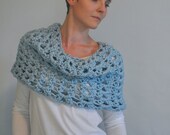 lacy hooded cowl chunky shawl capelet READY TO SHIP- the nadia - limited color mystical