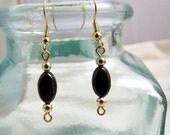Understatement earrings: garnet (free US shipping)