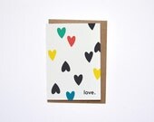 LOVE / Valentines card / card w/ envelope