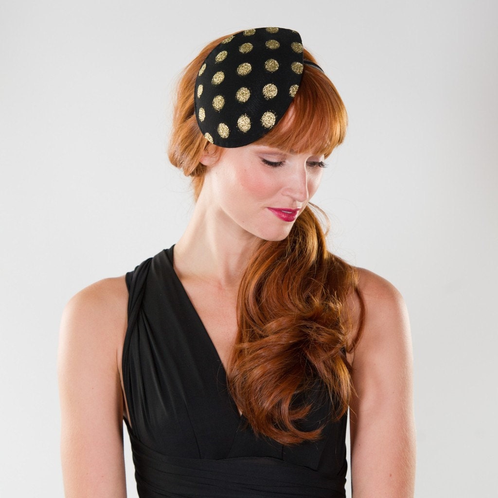 Holiday Party Winter Fascinator Large Teardop Headand