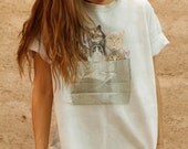 CAT all over 80s 90s CHILLIN in a bag shirt abstract vintage sweatshirt