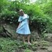 SALE Handmade Vintage inspired dress "Roll Away the Dew" recycled sheets one-of-a-kind FREE SHIPPING