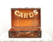 Rustic Wedding Card Box - Vintage style trunk - travel and rustic style