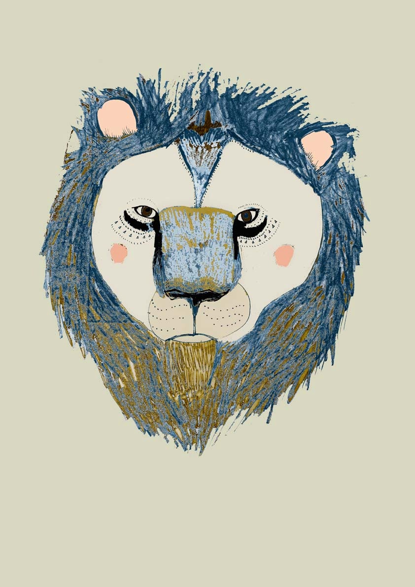 The Lion. Limited edition art print by Ashley Percival. Only (100 Prints).