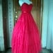 Vintage 60s Dress Chiffon Prom Sweetheart Gathered Bodice Full Tiers Formal XS 32 B