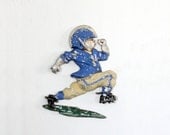 Vintage Football Player Wall Hanging