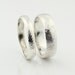 Custom Fingerprint Ring set - Sterling Silver Custom Wedding or Commitment Band -non blackened,6mm,4mm