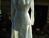 Wedding dress 1930s vintage embroidered cotton destination wedding reception dress