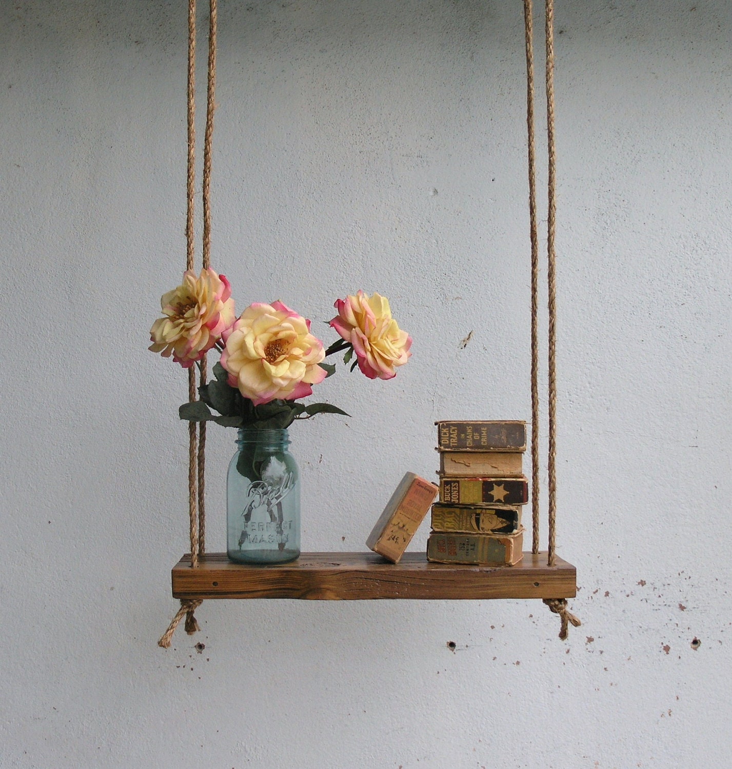 Rustic Hanging Pine Accent Shelf made with lumber from an 1860/70's Gold Mine Camp in the Eastern Sierra Nevada Mountains