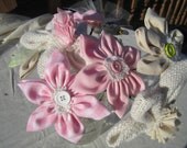 Summer Sale burlap fabric flowers bouquet flowergirl fabric daisies fabric bouquet centerpiece bridesmaids wand