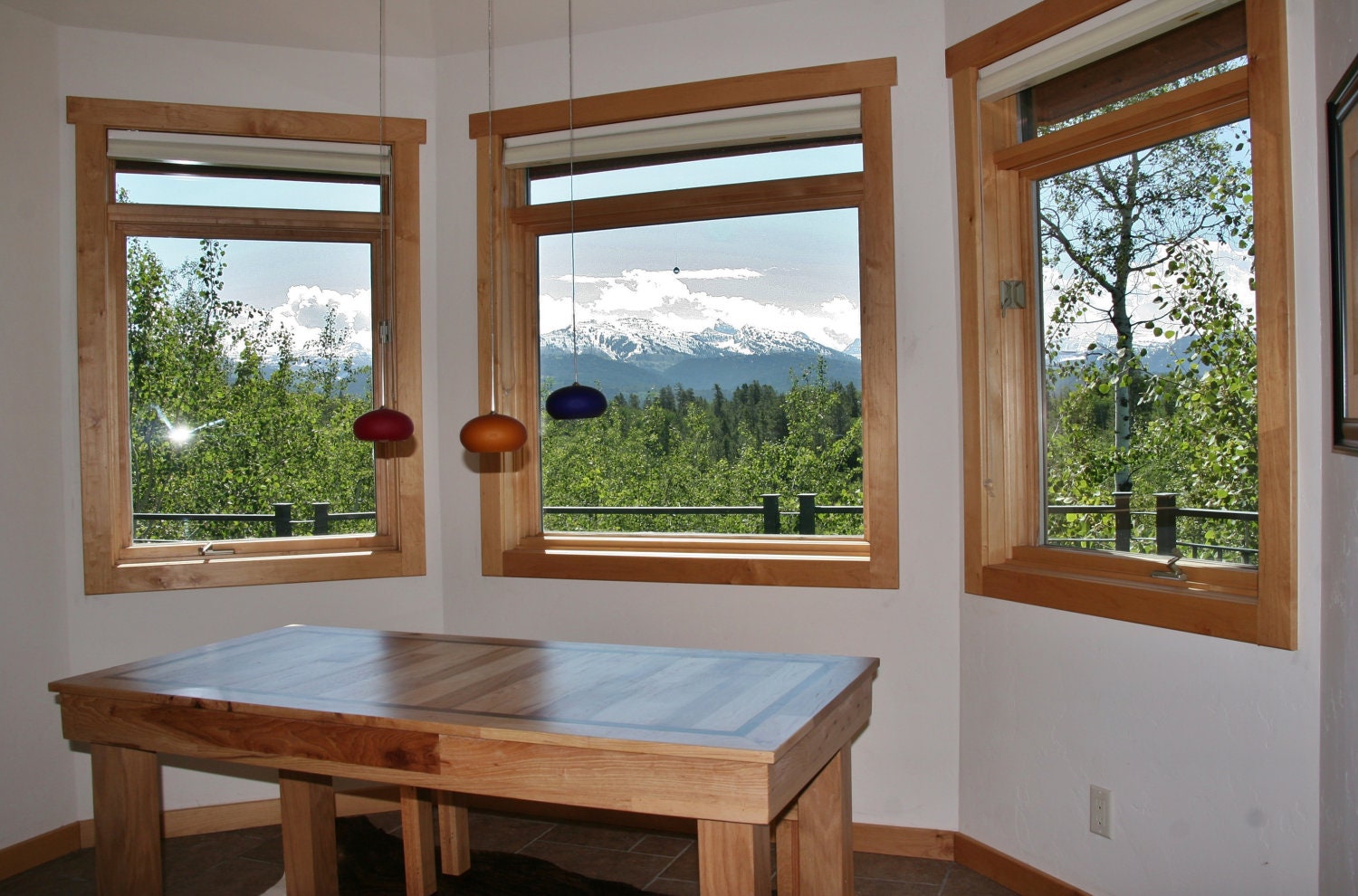 Writing Desk In Hickory & Walnut