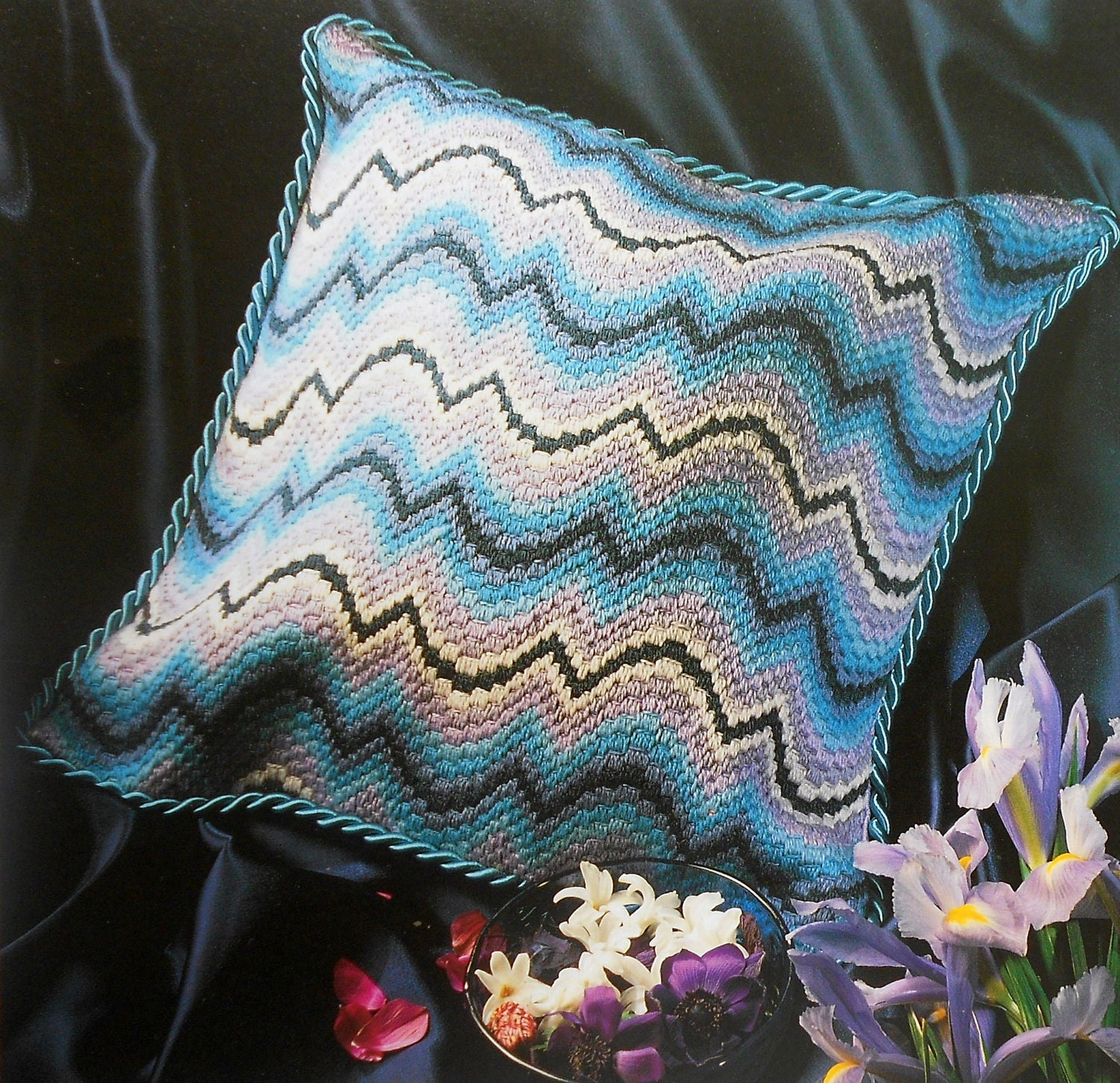 CLEARANCE BARGELLO FLORENTINE Pillow by ThePamperedStitcher