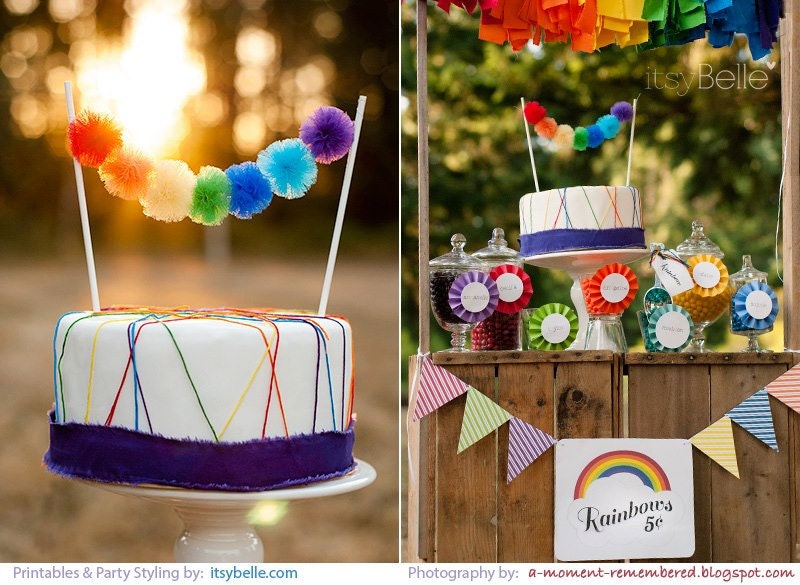 Rainbow Pom Cake Bunting Il_170x135