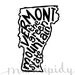 Vermont the Green Mountain State - White Background - 8x10 Illustrated Print by Mandipidy