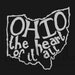 Ohio the heart of it all - Black Background - 8x10 Illustrated Print by Mandipidy