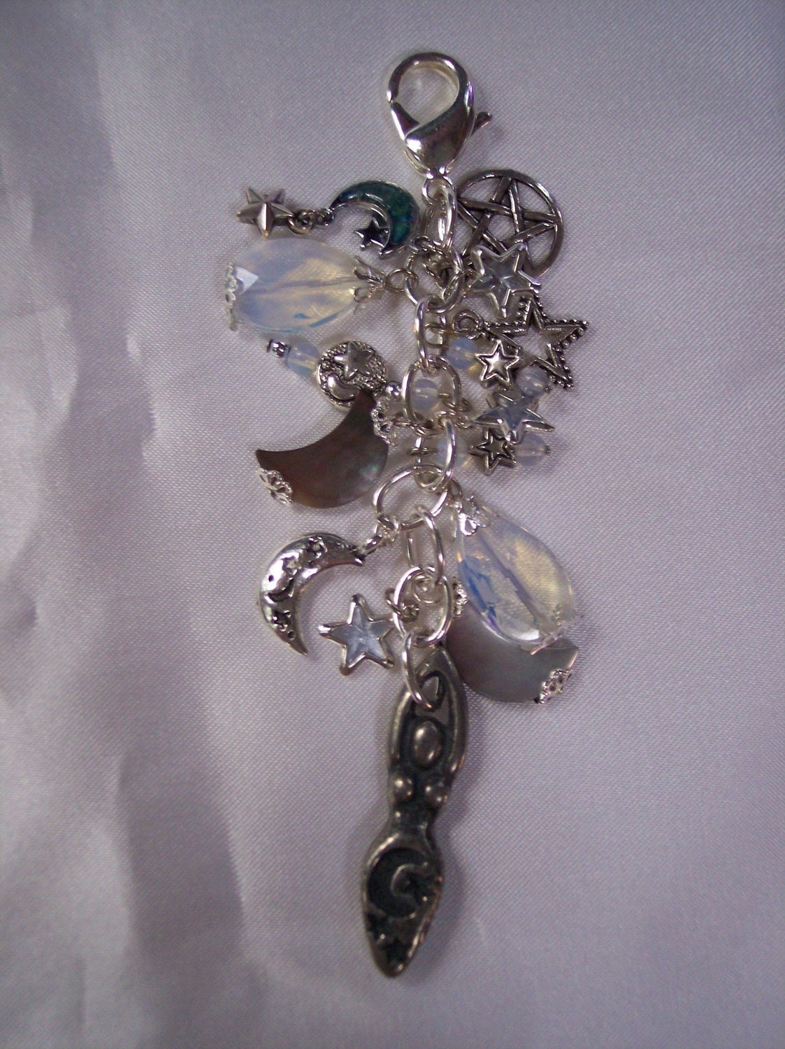 Celestial Goddess Charm Clip for Purse / Jeans/ Car - S&H Included