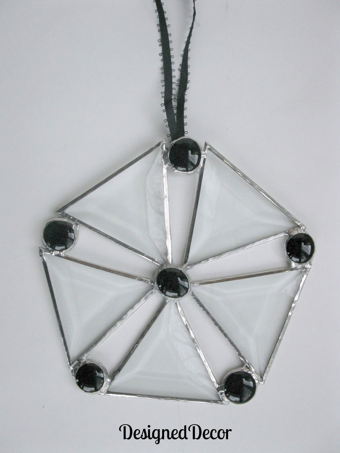 Stained Glass Snow Flake Suncatcher