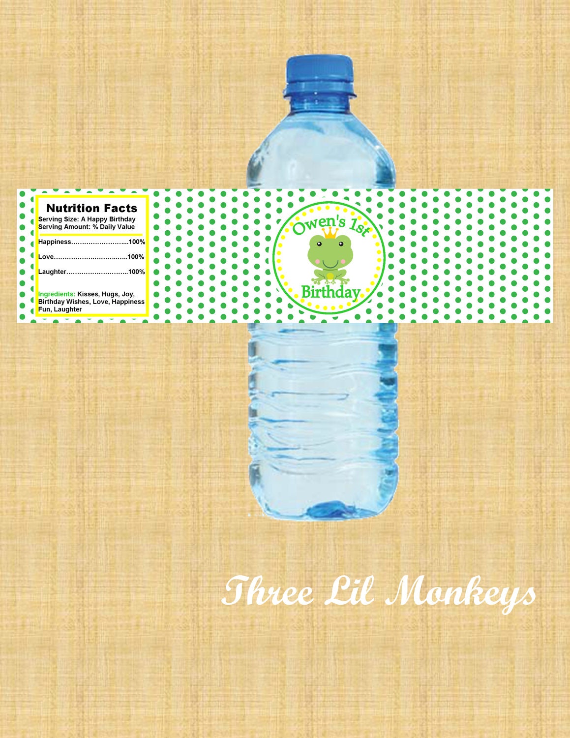 Frog Water Bottle Labels Il_570xn