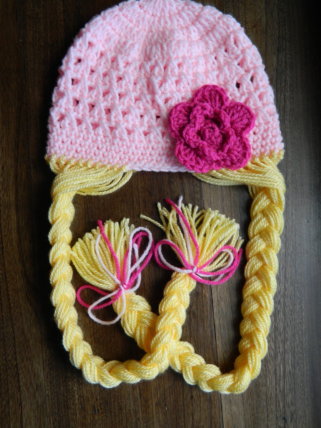 Items similar to Rapunzel Braid Crochet Hat on Etsy